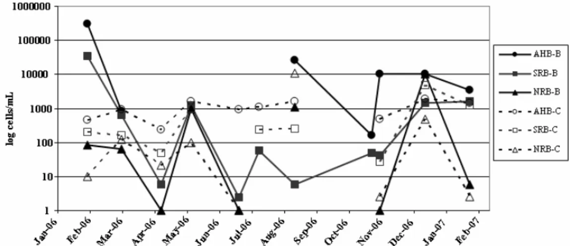 Fig. 3.  Variation of physicochemical and biological parameters at Berlenga and Canal sampling sites  during the annual cycle