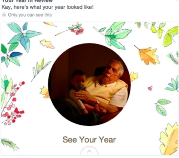Figura 1 – Exemplo de um vídeo do Facebook “Your Year in Review” 