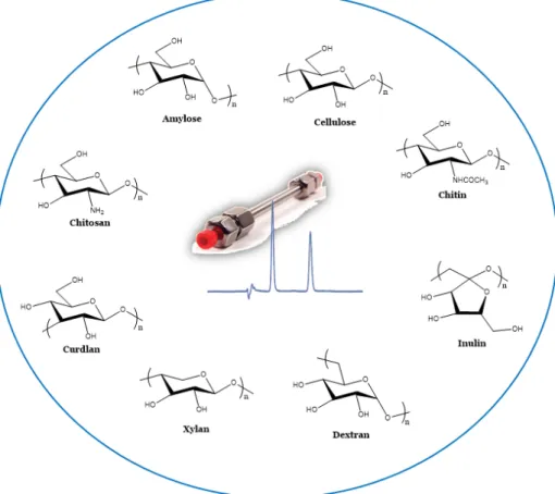 Figure 1. Structures of different types of polysaccharides studied as selectors for liquid chromatography (LC)