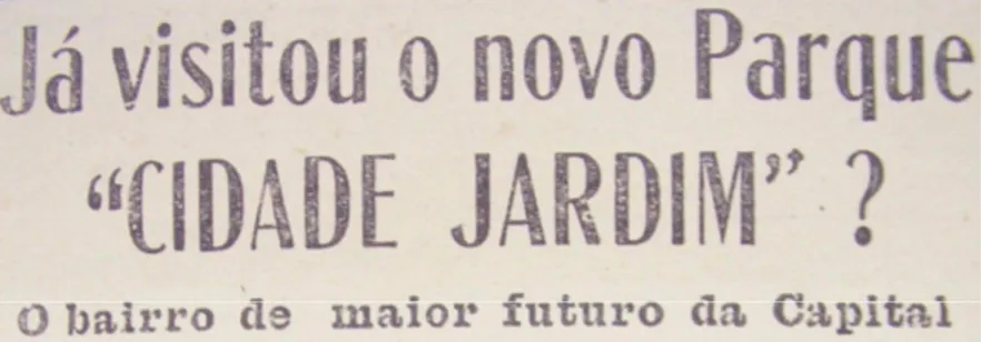 Figura 07: Anúncio de Vendas de Lotes no Parque Cidade Jardim