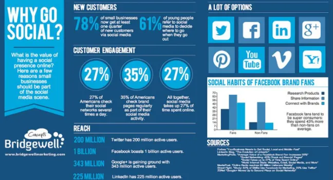 Figura 2: Infografia motivações para usar o social media  Fonte: thesocialobserver.com, (2014) 