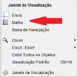 Figura 18: Janela de Visualização GeoGebra: Modificar Escala 