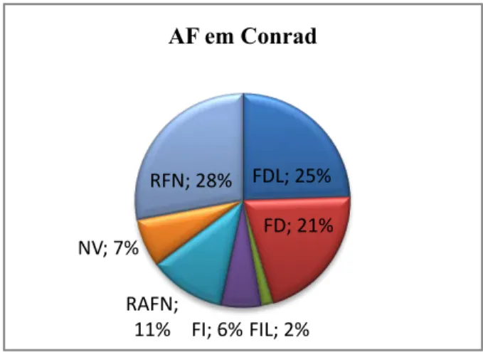 GRÁFICO 9 - Distribuição, em valores percentuais, das categorias da AF no TO 