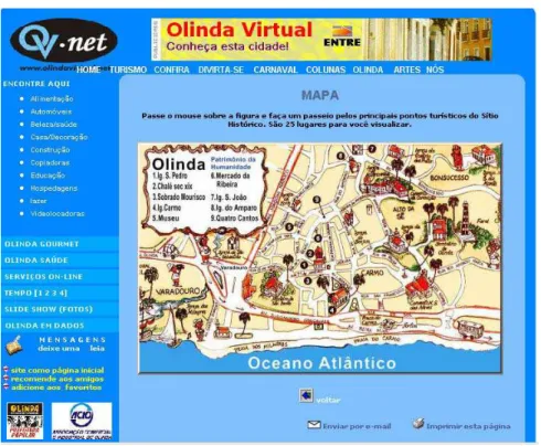 Figura 14 – Mapa interativo de Olinda   Fonte: http://www.olindavirtual.net/mapa.htm 