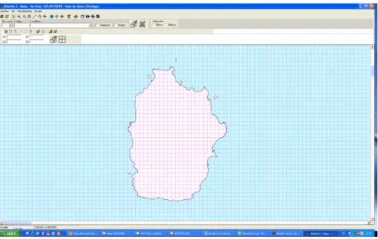 Figure 2. 500x500 m grid of ATLANTIS Tierra 2.0 for the island of Flores. 
