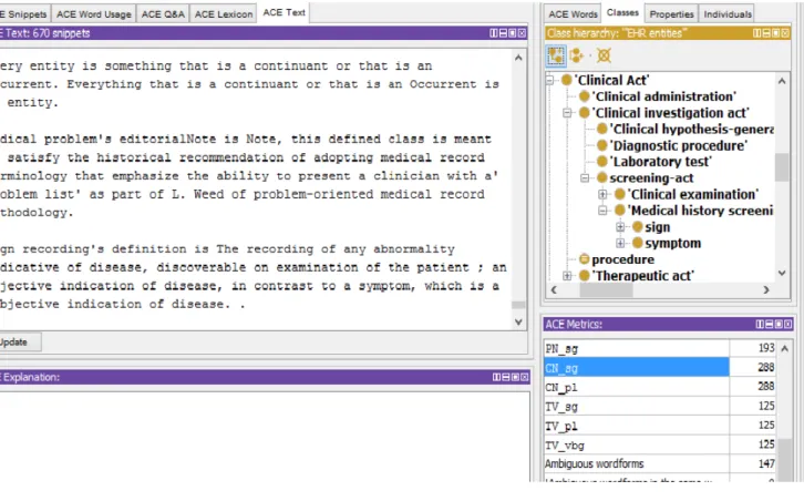 Figure 2.3: Prot´ eg´ e ACE View Plug-in.