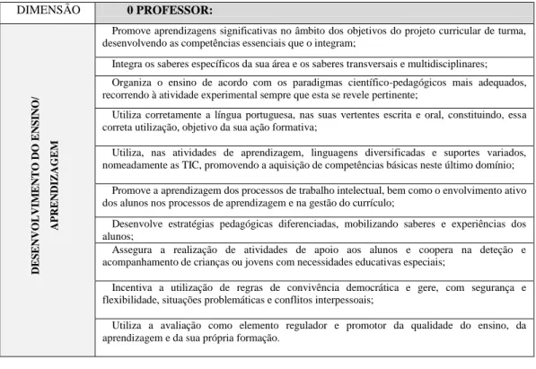 Figura 2.3 dimensão desenvolvimento da aprendizagem