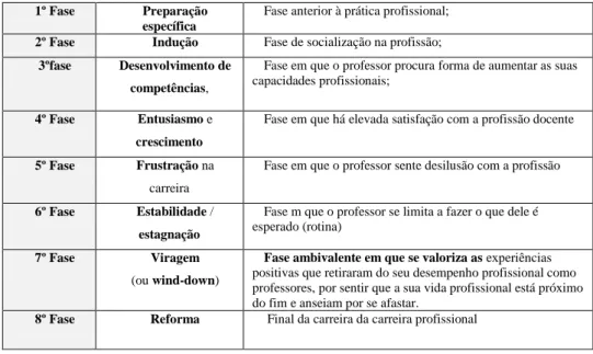 Figura 5 Modelo Cíclico de Carreira do Professor 