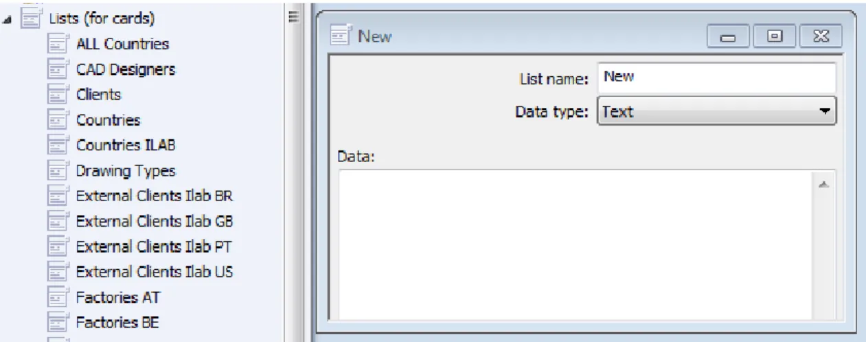 Figura 4.12 – Módulo Lists 
