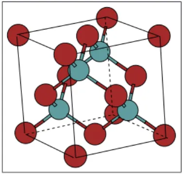 Figura 2.7: C´elula unit´ aria para o GaAs que apresenta a estrutura “zinc blend”.