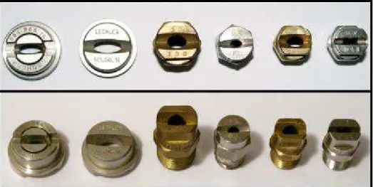 Figura 3.3 – Alguns tipos de bicos VEEJET usados para resfriamento de cilindros da laminação a  quente