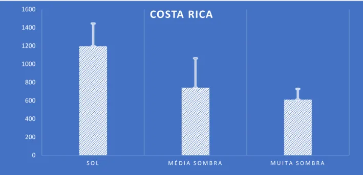 Figura 11 - Produtividade estimada por hectare (kg) para a variedade Costa Rica 