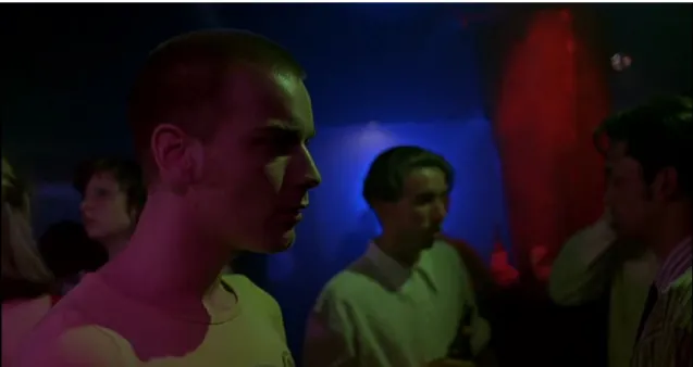 Figura 18 – Trainspotting de Danny Boyle (1996). Uma noite na discoteca, capturando uma estética que me serviu  de referência