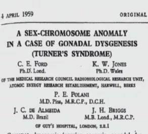 Fig 1: First page of article by Ford et al, The Lancet, 1959