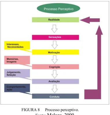 FIGURA 8  Processo perceptivo.  Fonte:  Melazo, 2009 