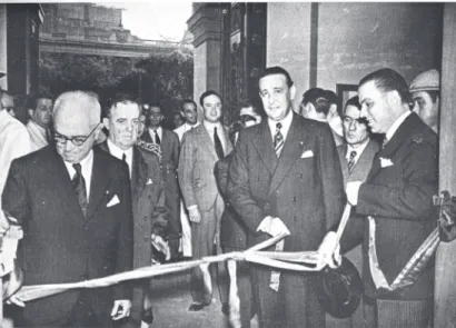 Figura 3 – Acto inaugural da exposição bibliográfica da Agência Geral das Colónias  realizada no átrio da Biblioteca Nacional do Rio de Janeiro (agosto de 1941)