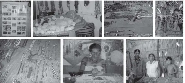 Figure 11: Exhibition of craftwork from the Y’Apyrehyt community to tourists and visitors (Silva et al., 2008)