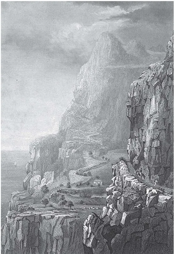 Figure 4: First stop of the U.S. Ex. Ex., in the Atlantic, Estroza Pass, Madeira (Wilkes, 1845, v.1, p.3)