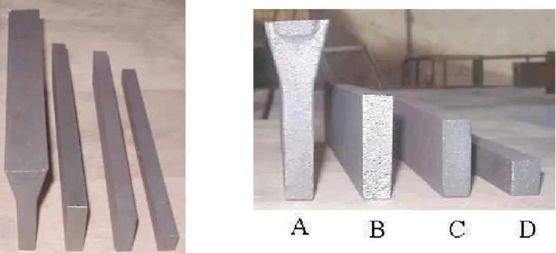 FIGURA 3.4 – Barras extraídas dos blocos Y para confecção de corpos-de-prova. 