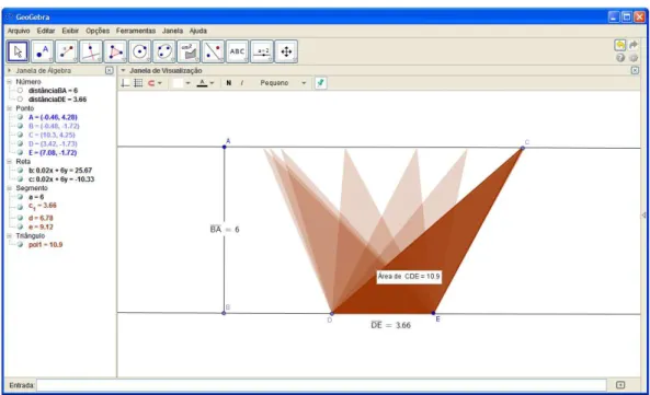 Figura 16: Triângulo CDE sendo animado 
