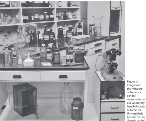 Figure 11:  Image from  the Museum  of Genetics  exhibit,  reproducing an  old laboratory  bench (Museum  of Genetics,  Universidade  Federal do Rio  Grande do Sul)