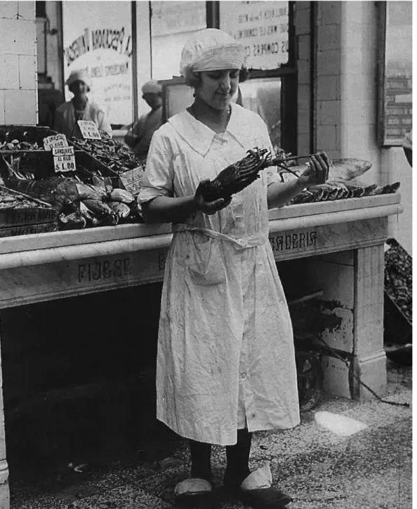 Figura 1: Puesto de pescado en un mercado de Buenos Aires (c.1924, Archivo General de la Nación)