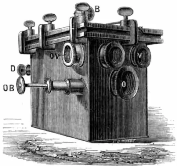 Figure 1: First undersea photography apparatus used at Arago Laboratory in 1893