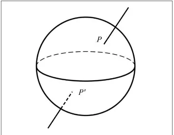 Figura 48 Ű O Plano Projetivo Real com um par de pontos antipodais.