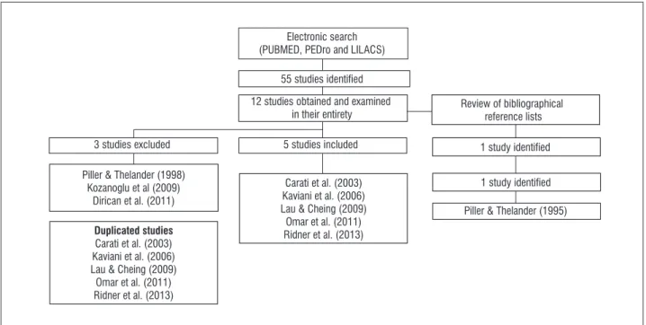 Figure 1  - Results of the database and manual search