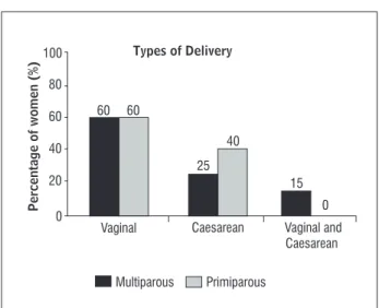Figure 1  - Graphic representation of the type of delivery  carried out by the women assessed — Campo  Grande, MS, 2011