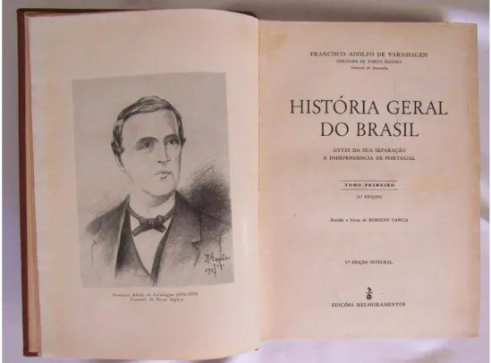 FIGURA 3: Contracapa da obra História Geral do Brasil (6 ed.) de Francisco Adolfo Varnhagen