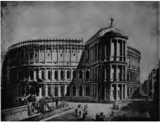 Figura 10 – Reconstituição da fachada do Teatro de Pompeu. 