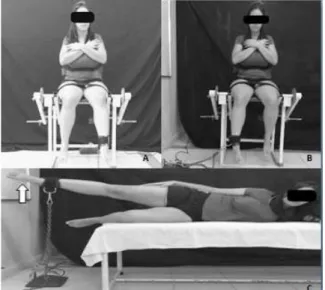 Figure 2A  - Analysis of quadriceps muscle strength. B -  Analysis of hip external rotator muscle strength