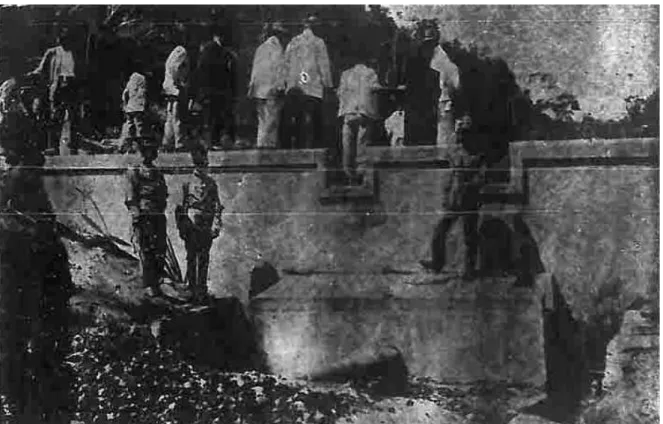 Figura 4: Tanques de filtragem sendo construídos na captação do rio Pau Amarelo, 1909