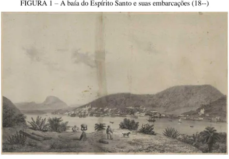 FIGURA 1  – A baía do Espírito Santo e suas embarcações (18--) 