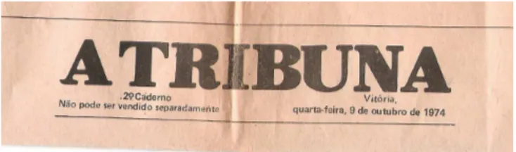 Foto 4. Irmã Marcelina fala dos constantes “despejos”. Fonte:Jornal A Tribuna de 09/10/1974