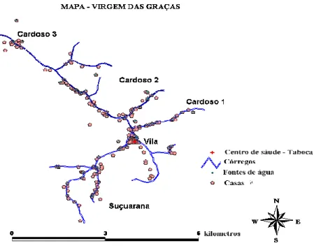 Figura 2 – Mapa ilustrativo, Virgem das Graças, MG. 