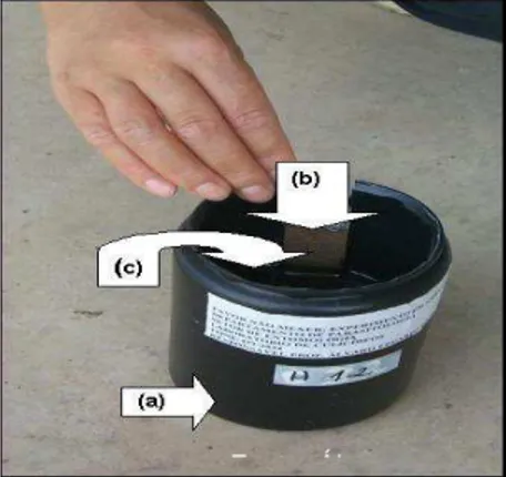 Figura 4. Armadilha para coleta de ovos (Ovitrampa), utilizada no monitoramento  do  mosquito  Aedes  aegypti  em  áreas  urbanas