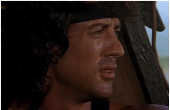 Figura  3  -  Momento  em  que  Rambo  explica  a  má  situação  dos  veteranos  do  Vietname  nos  Estados  Unidos