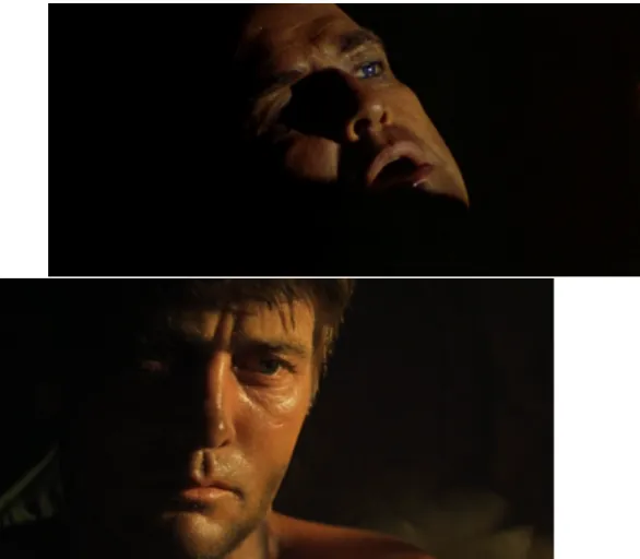 Figura 8 - Um exemplo de close-up num tenso monólogo do Coronel Kurtz em Apocalypse Now