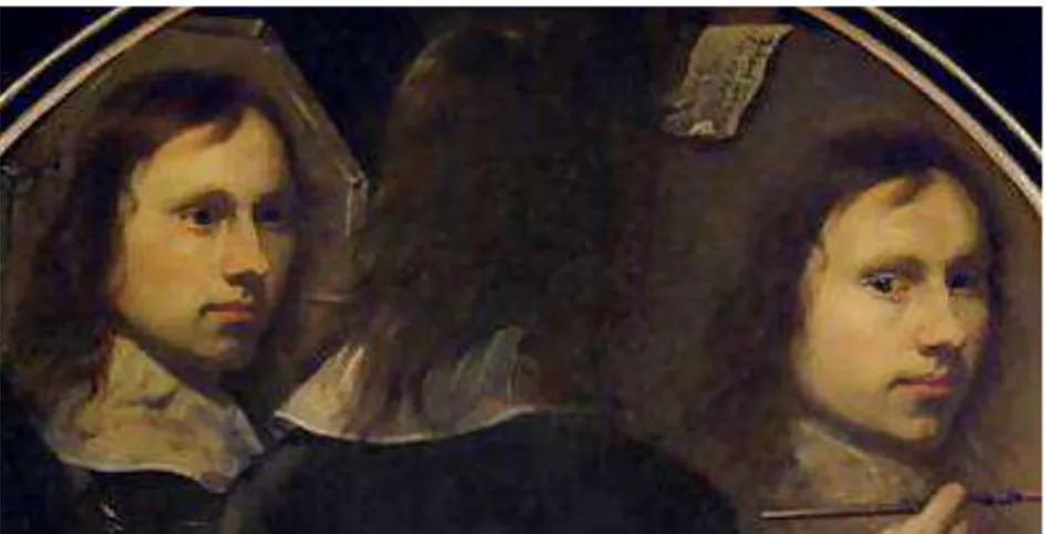 FIGURA 14. Johannes Gummp. Autorretrato (detalhe). Óleo sobre  tela, 1646.  