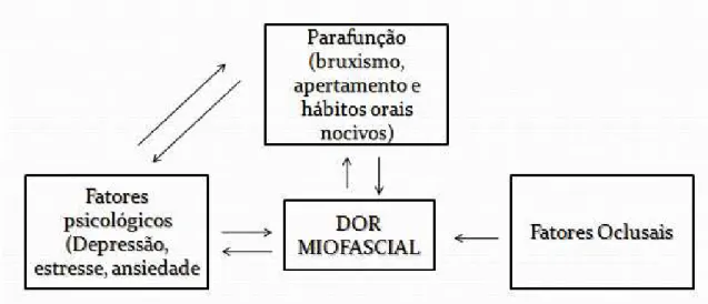 Figura 6- Relação da interdependência dos fatores etiológicos da dor miofascial 