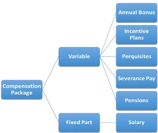 Figure 1 presents a summary of the compensation package components. The  following  sections  take  a  further  explanation  about  several  compensation  components