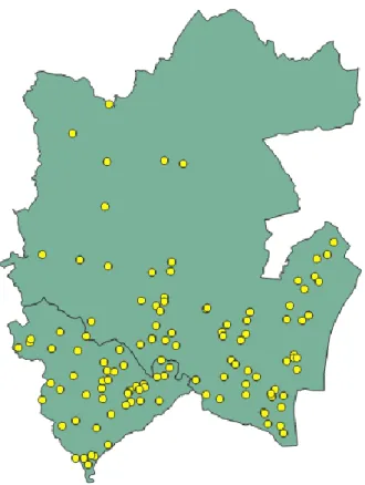 Figura 11.Localização dos estabelecimentos de ensino 