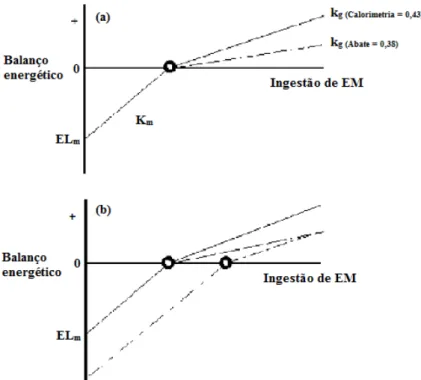 Figura  3.  Efeito  do  método  (abate  comparativo  vs  calorimetria)  na  estimativa  da  eficiência de utilização da energia metabolizável (EM) para ganho (k g )