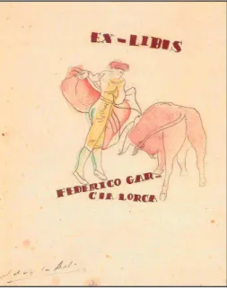 Figura 31 - Ex-libris de Federico García Lorca feito por Salvador Dali. 