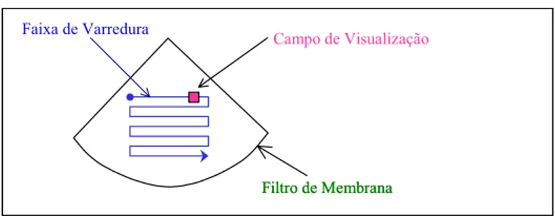 Figura 4.2:  Esquema de varredura do filtro para seleção dos campos de visualização, 