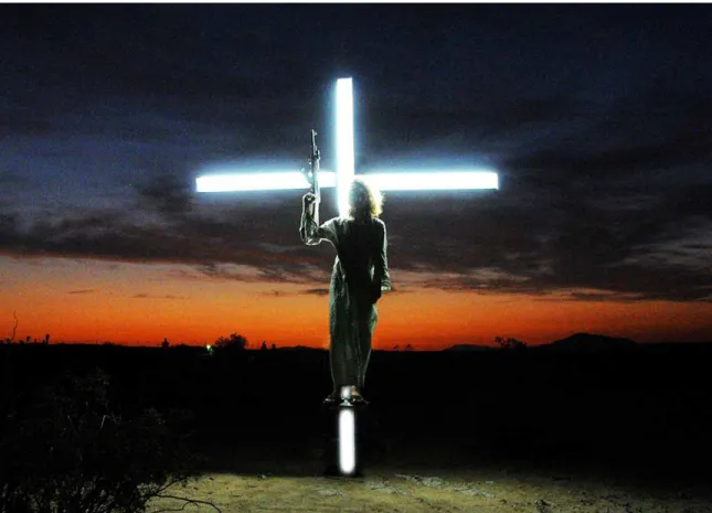 FIGURA 1 - Miracles in Reverse, Julia Heyward. Instalação e performance multimedia (2009) 