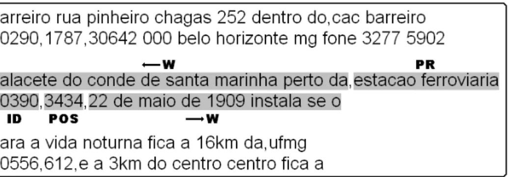 Figura 3.2: Exemplo da saída do extrator.