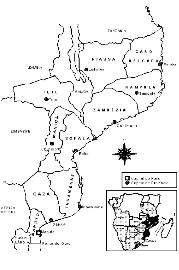 FIGURA 1: Mapa de Moçambique 